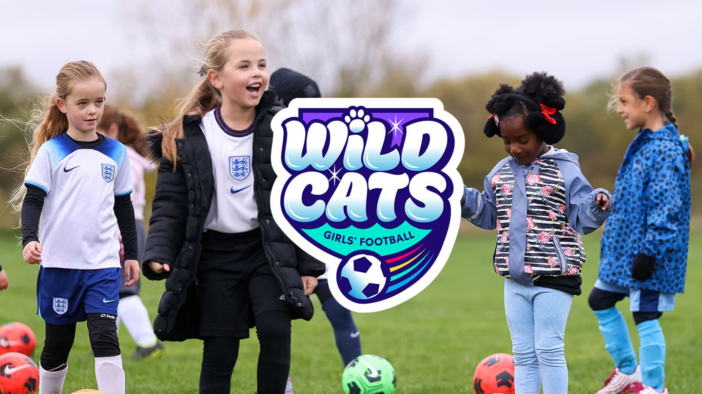 Young girls enjoying Wild Cats football in Morecambe